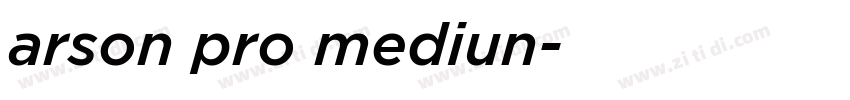 arson pro mediun字体转换